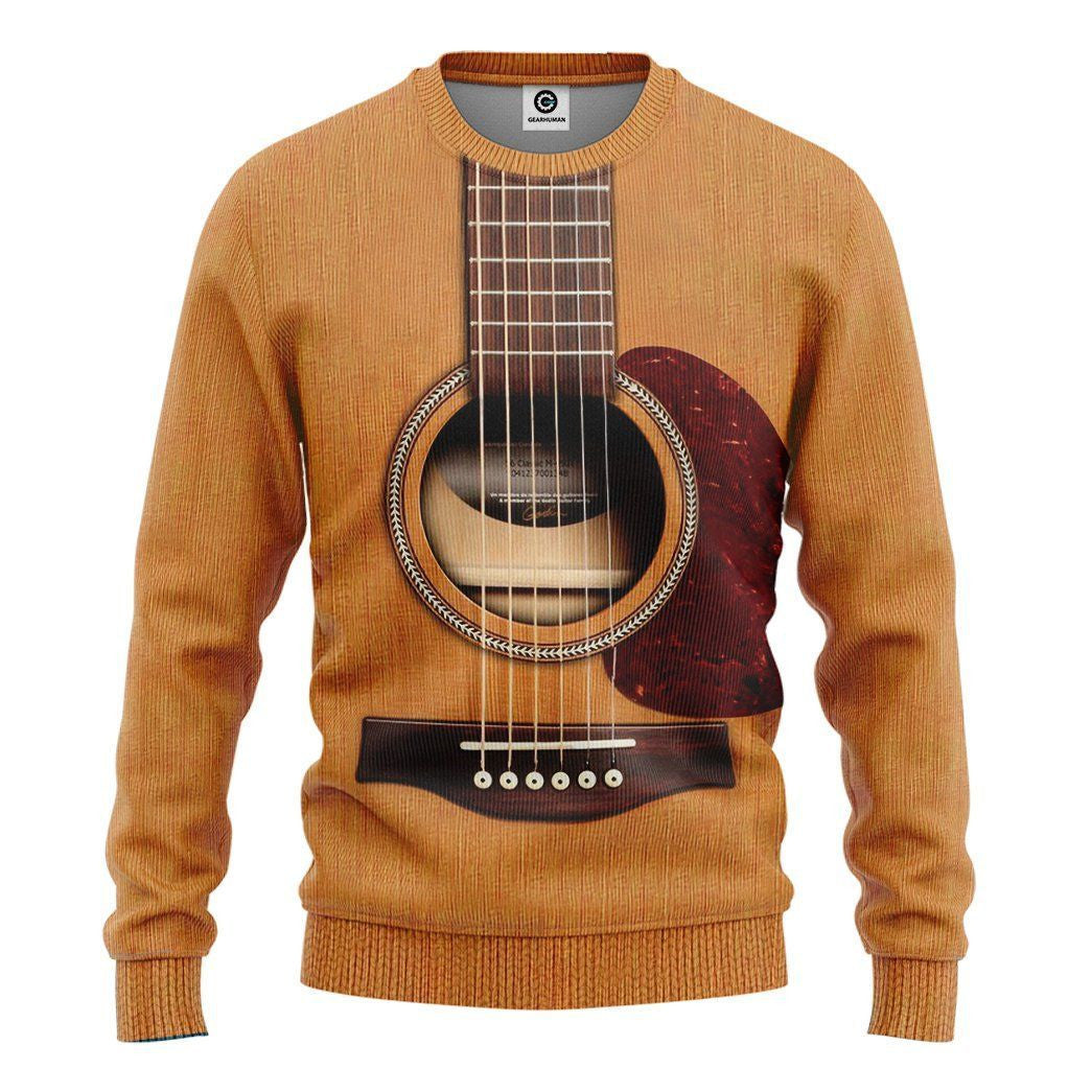 Wooden Guitar Custom Cosplay Costume - Hoodie QT4100701