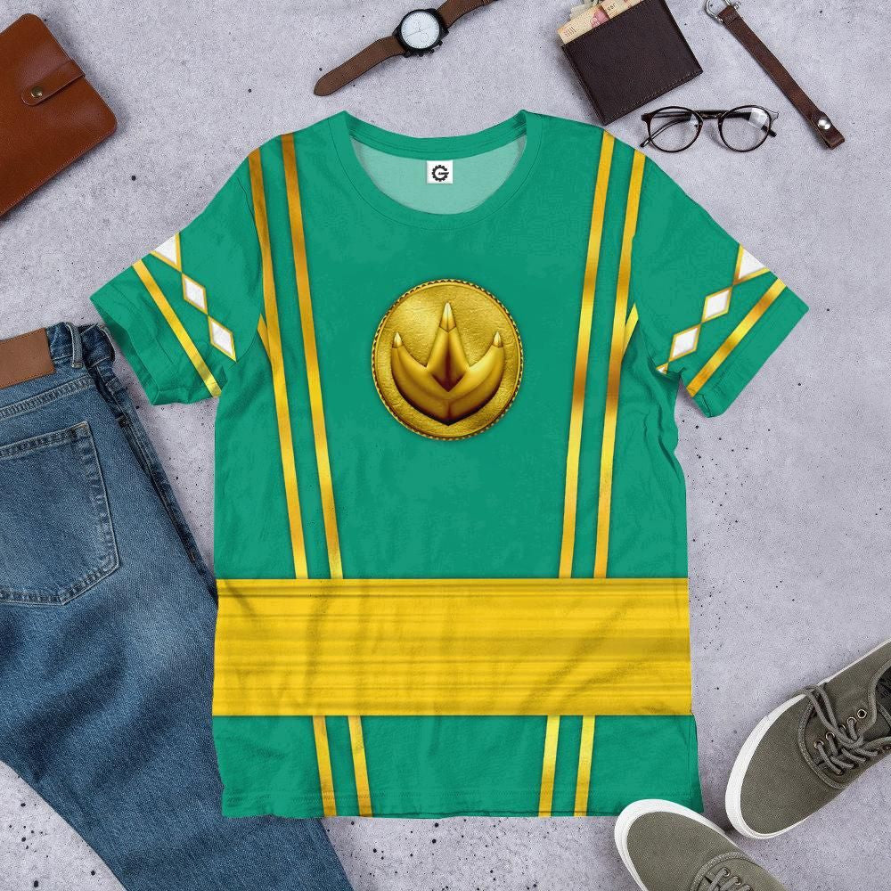 Green Ninja Mighty Morphin Power Rangers - Cosplay Costume Hoodie QT209435