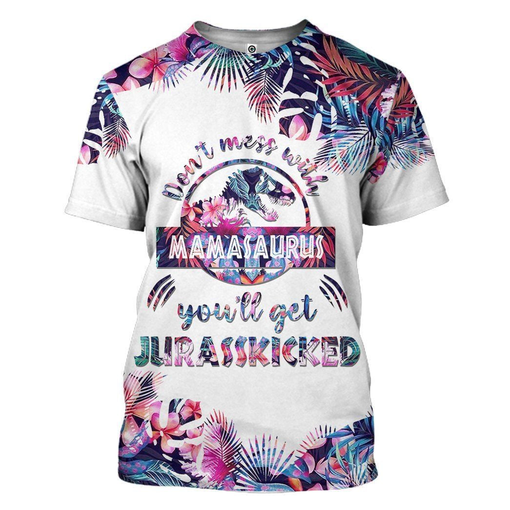 Dont Mess With Mamasaurus Mothers Day Gift Custom Hoodie QT204281Ga
