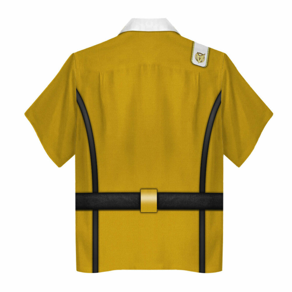 SaTr Wrath Of Khan Kirk Spock Starfleet Yellow Cool Hawaiian Shirt