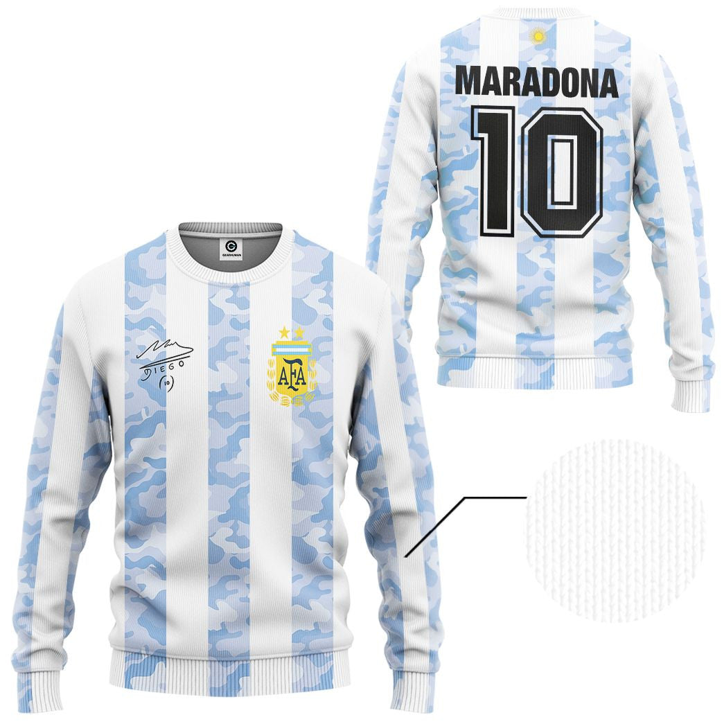 Diego Maradona Home Jersey - Cosplay Costume Hoodie QT305073
