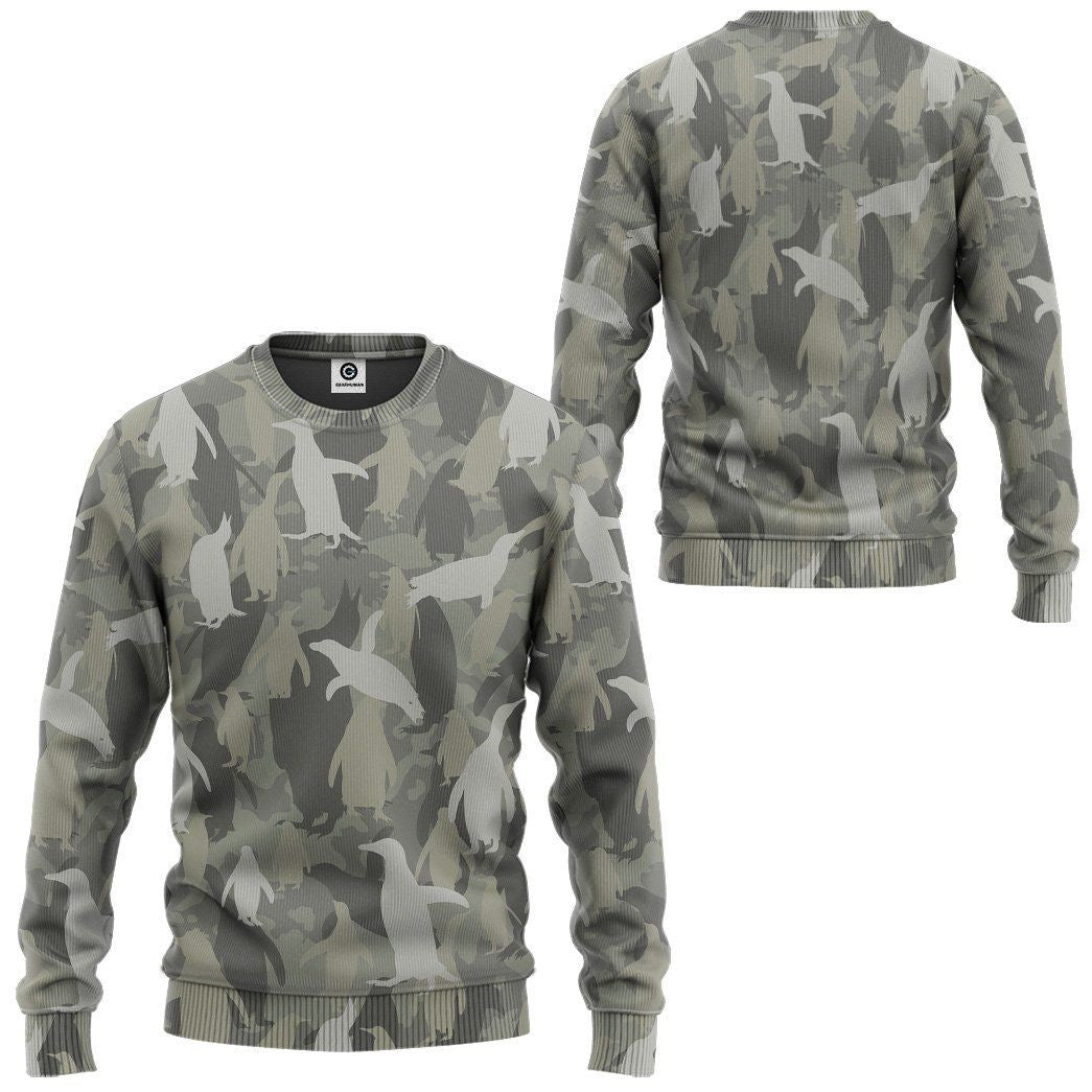 Penguins Camo Custom Tshirt Hoodie QT301139Tf