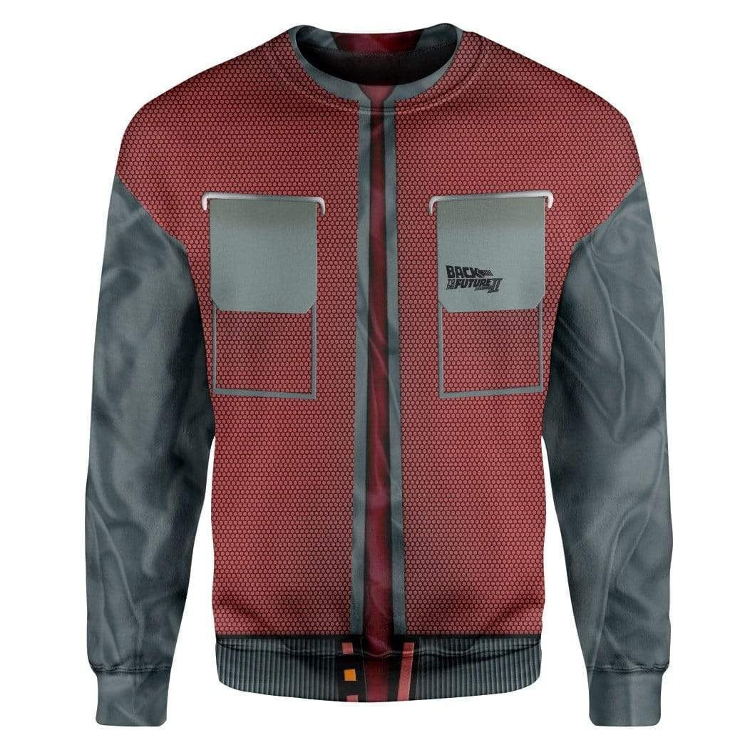 Back To The Future Movie Marty Mcfly Cosplay Costume - Hoodie