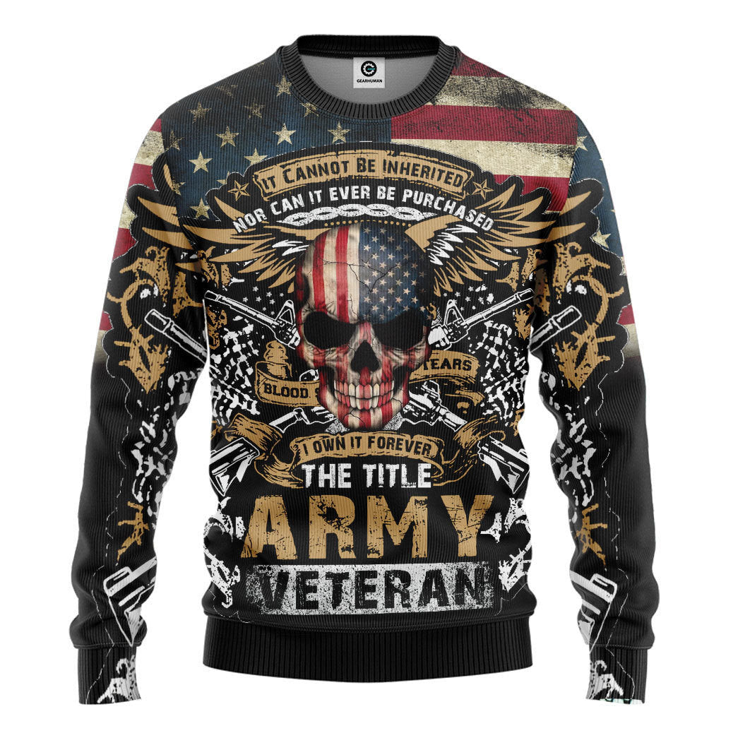 The Title Army Veteran Custom Hoodie Tshirt Sweatshirt