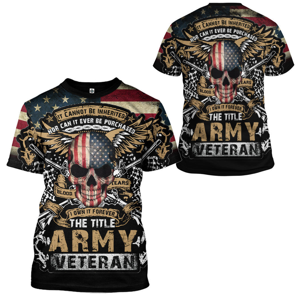 The Title Army Veteran Custom Hoodie Tshirt Sweatshirt