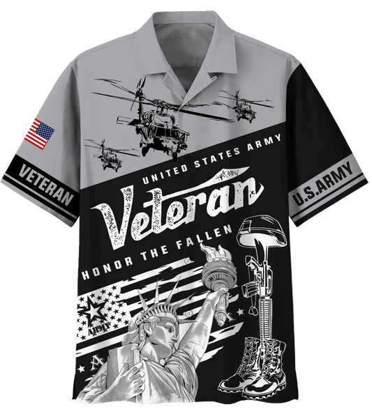 United States Army Veteran V6 Hawaiian Shirt