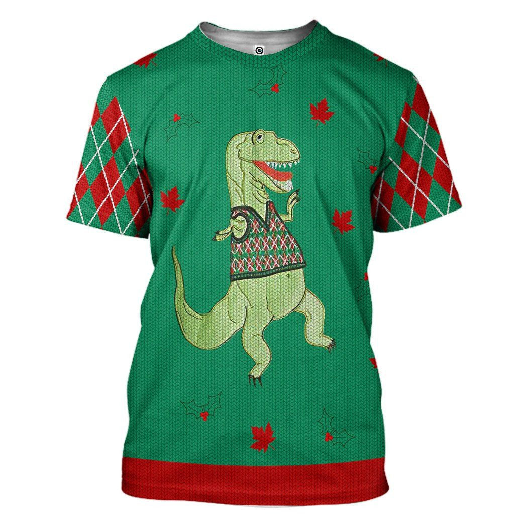 Dinosaur Ugly Sweater Custom Tshirt Hoodie QT207071Hc