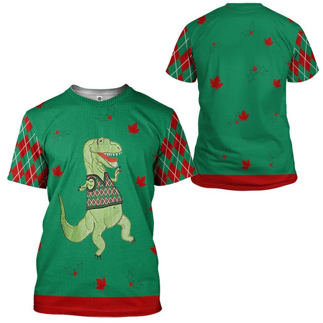 Dinosaur Ugly Sweater Custom Hoodie QT207071Hc