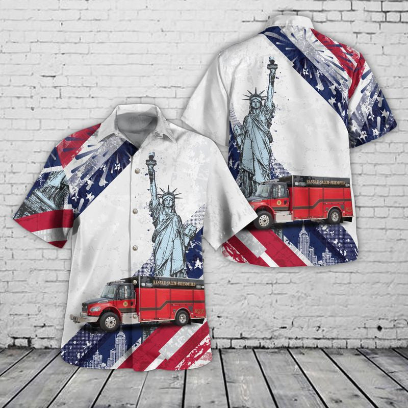 Pamplico, South Carolina, Hannah-Salem-Friendfield Fire Department - Rescue, 4th Of July Hawaiian Shirt