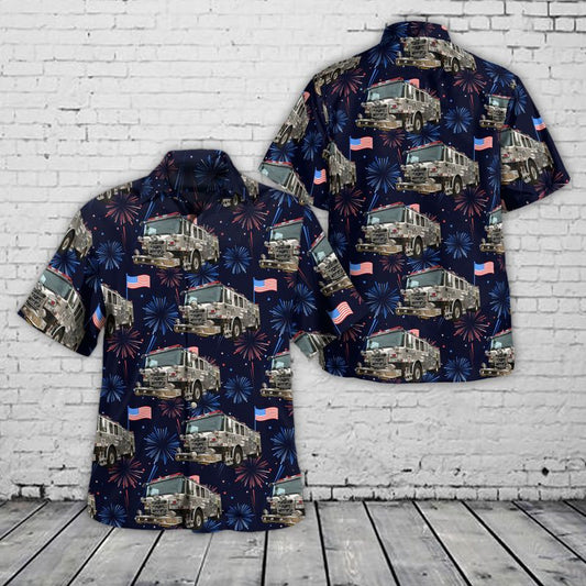 Capitol Heights, Maryland, Boulevard Heights Volunteer Fire & Rescue Department, 4th Of July Hawaiian Shirt