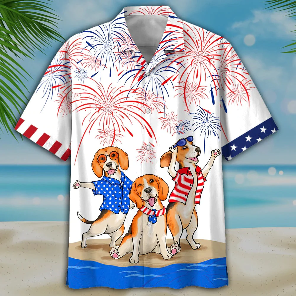 Beagle Hawaiian Shirts - Independence Day Is Coming Aloha Beach Shirt For Men And Woman, Hawaii Dog Shirt