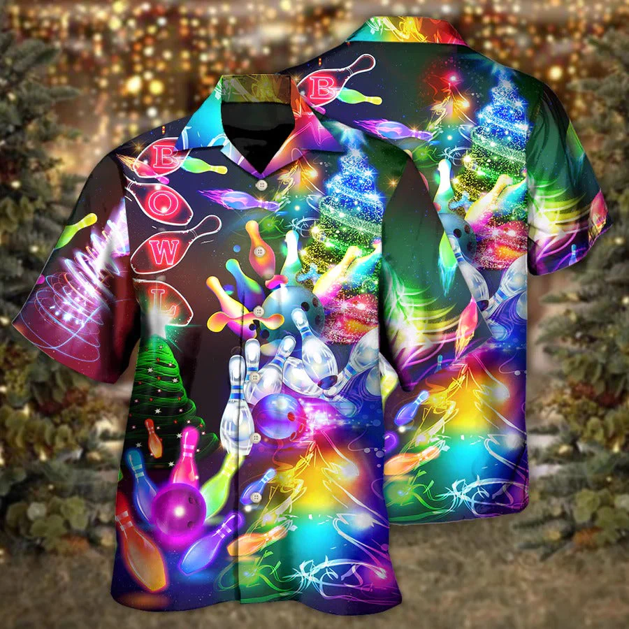 3D Bowling Hawaiian Shirt, Colorful Bowling Roll Hawaiian Shirt, Bowling Independence Day Aloha Shirt For Men - Perfect Gift For Bowling Lovers, Bowlers
