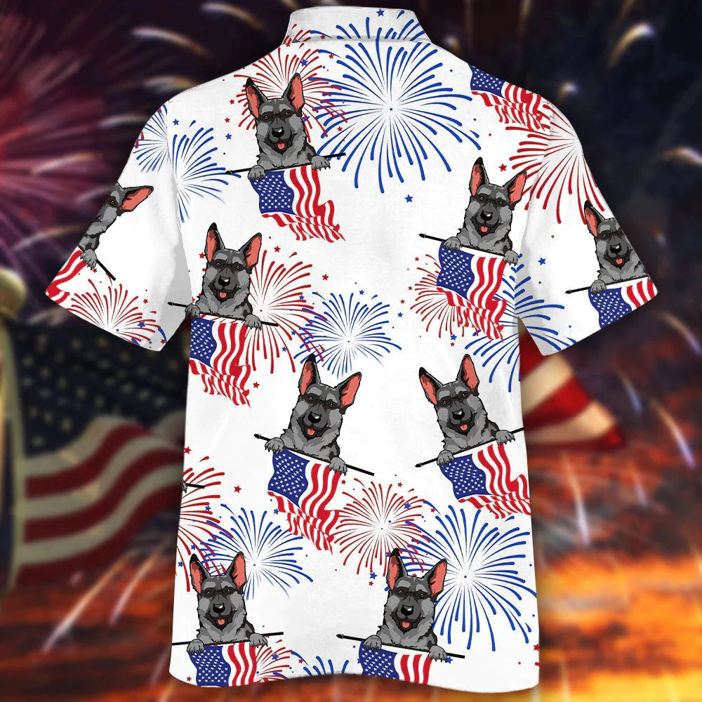 German Shepherds Hawaiian Shirt, Independence Day Is Coming, 4Th Of July Hawaiian Dog Shirt