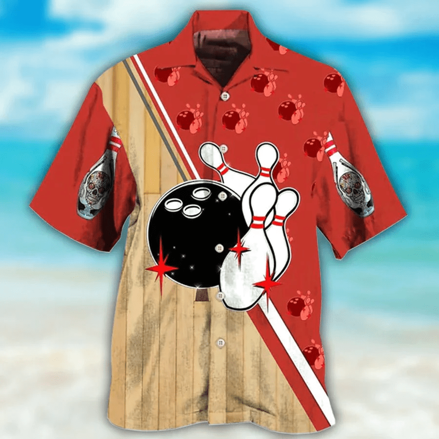 3D Bowling Hawaiian Shirt, Bowling Skull Hawaiian Shirt, Bowling Aloha Shirt For Men - Perfect Gift For Bowling Lovers, Bowlers