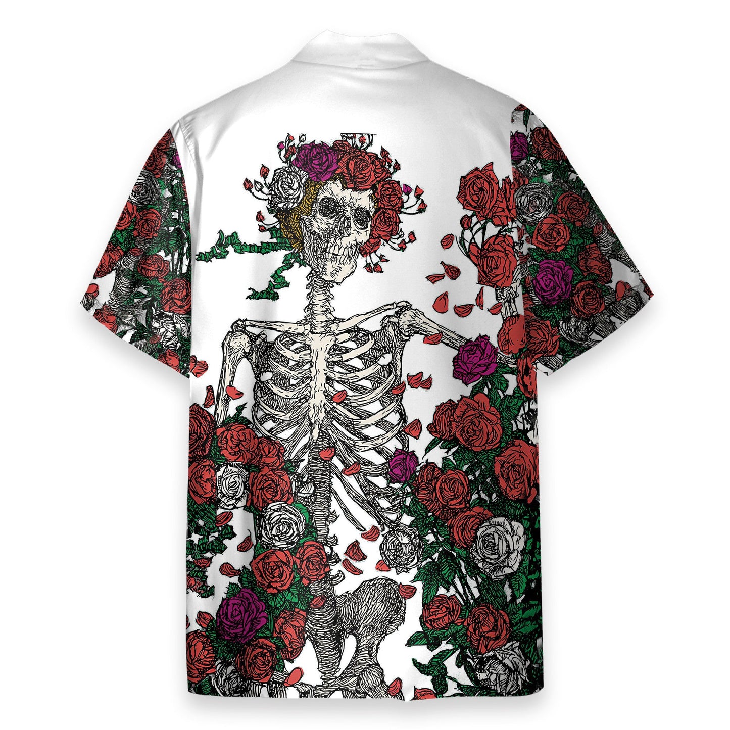 Grateful Dead Skull With Rose - Hawaiian Shirt