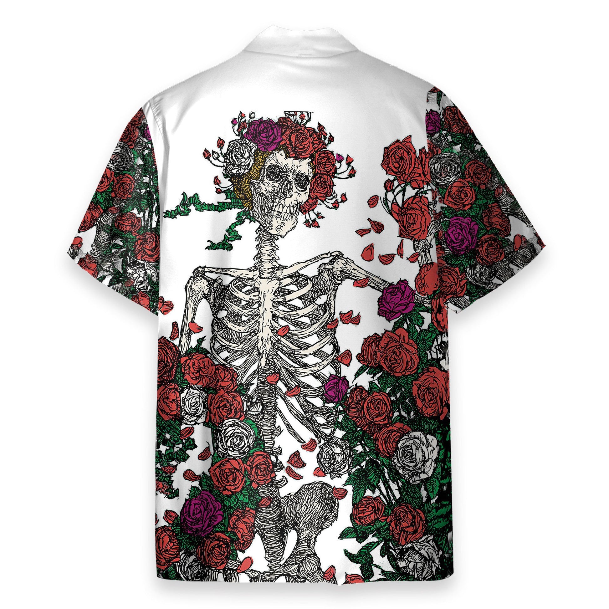 Grateful Dead Skull With Rose - Hawaiian Shirt