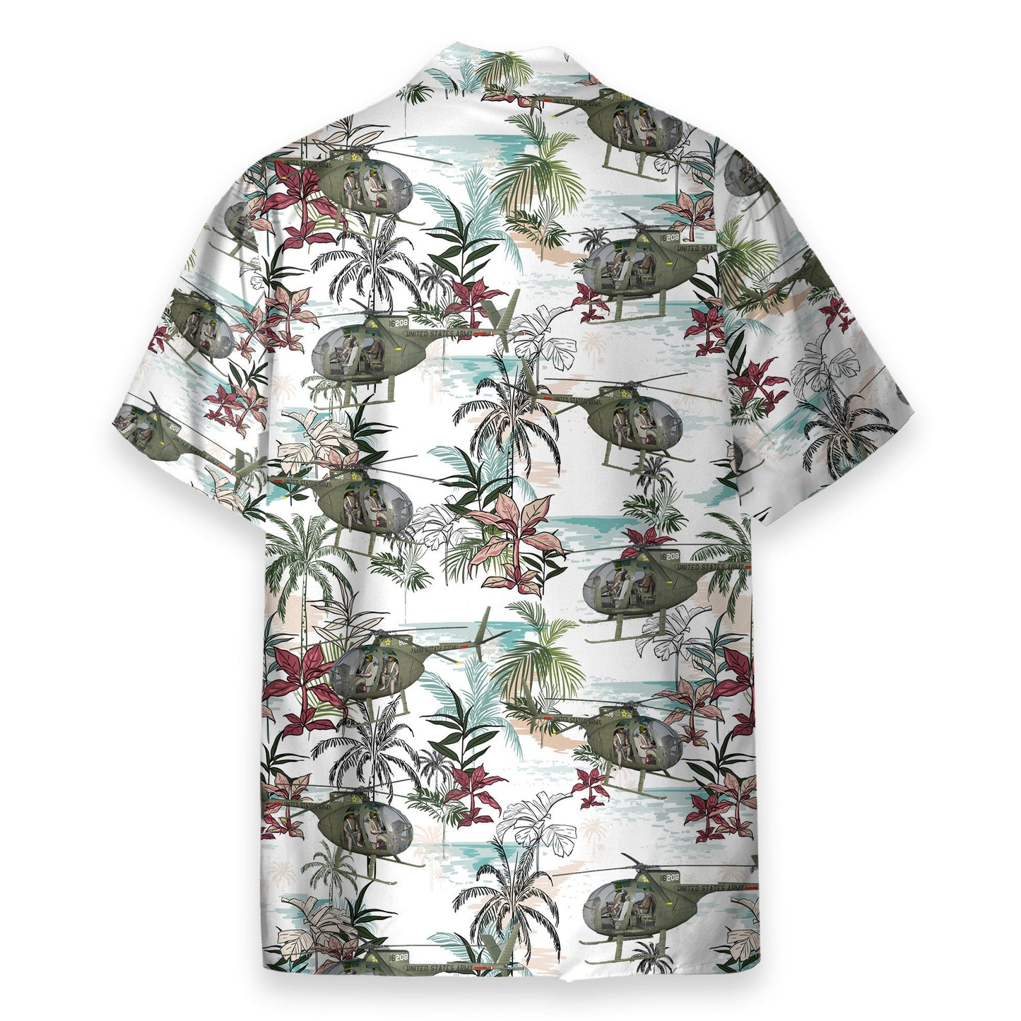 US Army Hughes OH Men's Button's Up Shirts - Hawaiian Shirt & Beach Shorts