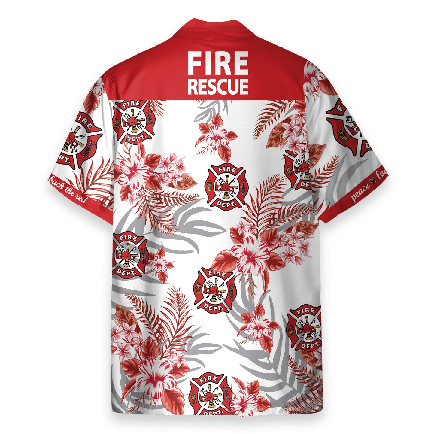 Firefighter Fire Rescue Men's Button's Up Shirts - Hawaiian Shirt & Beach Shorts