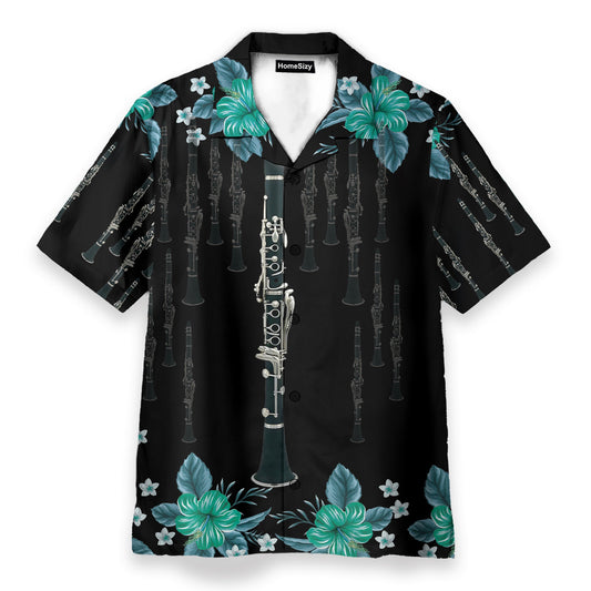 Clarinet Music Instrument Men's Button's Up Shirts - Hawaiian Shirt