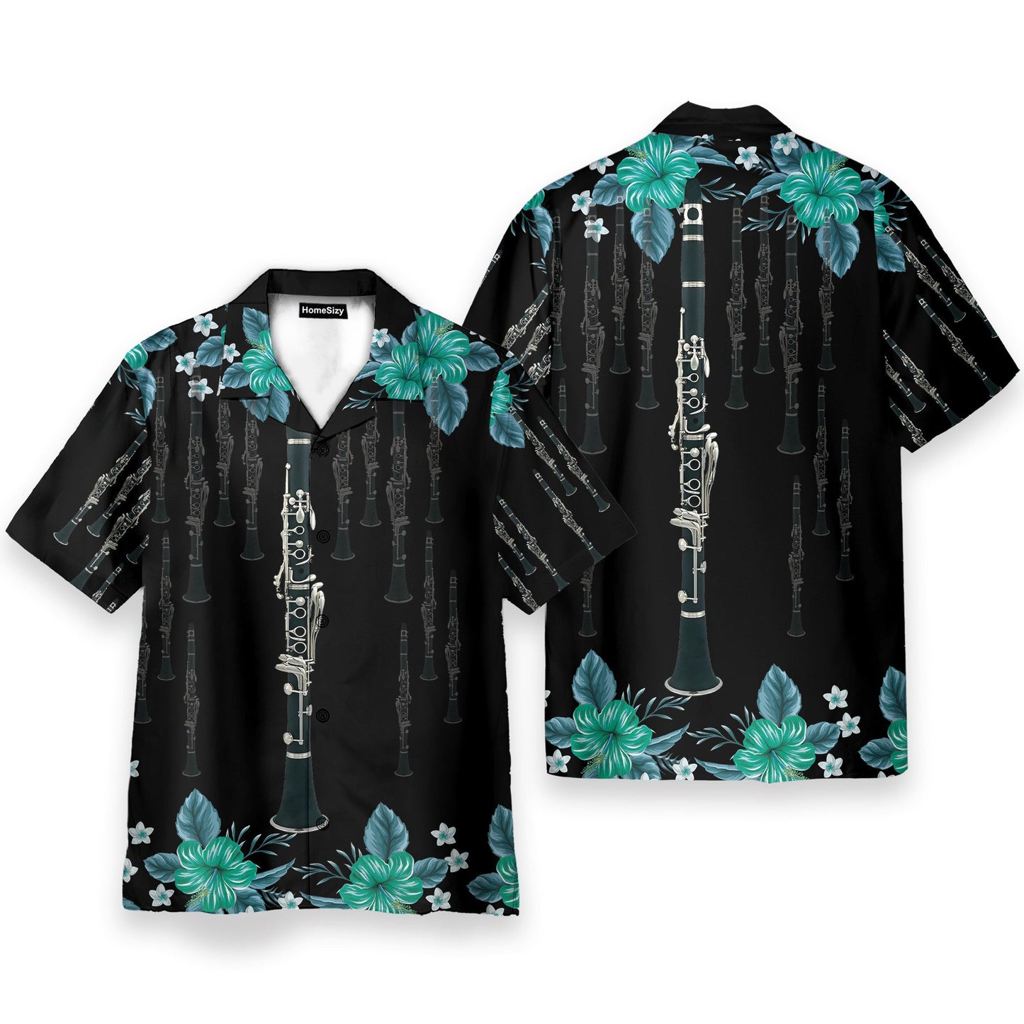 Clarinet Music Instrument Men's Button's Up Shirts - Hawaiian Shirt