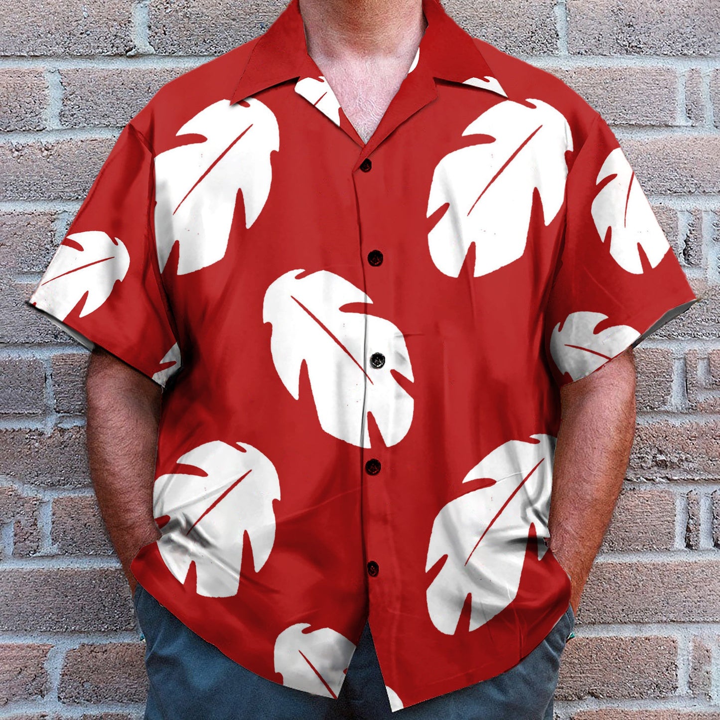 Lilo Floral Leaves Cosplay Costume - Hawaiian Shirt & Beach Shorts QT203621
