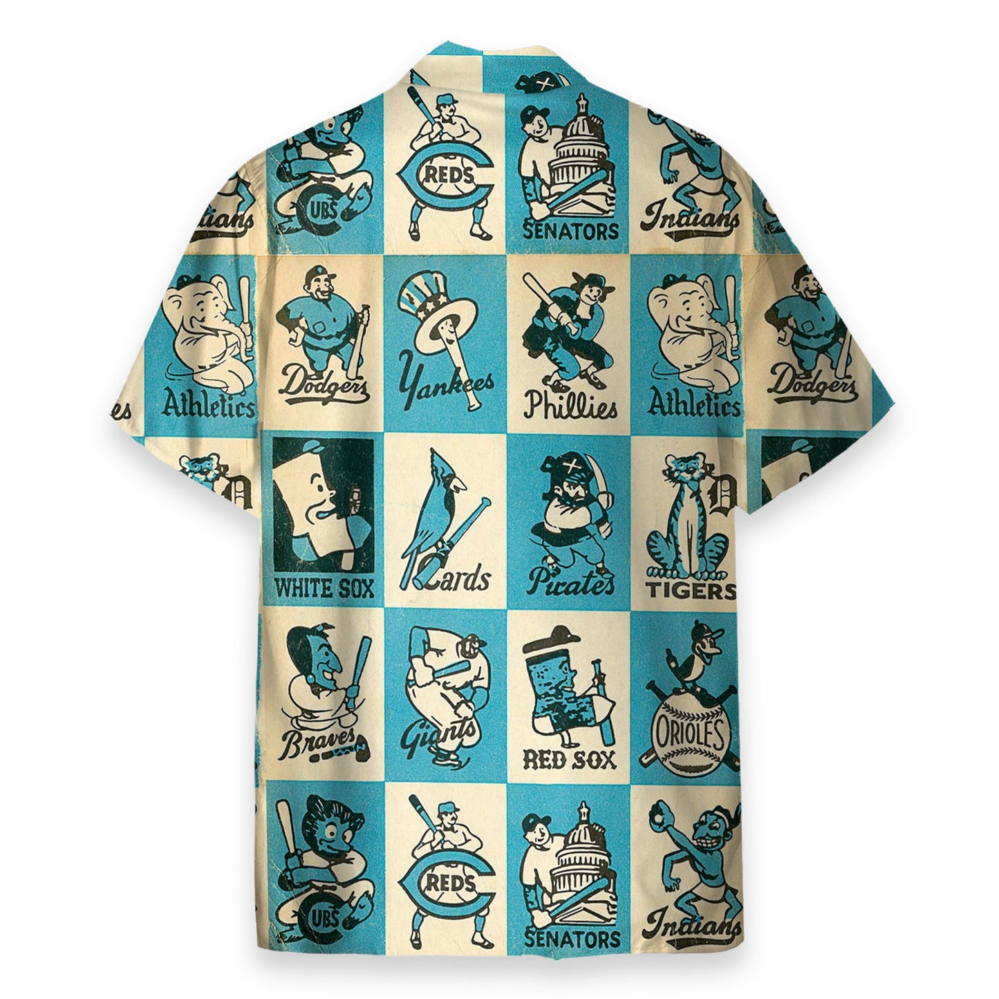 Vintage 1956 Baseball Team Mascots - Hawaiian Shirt