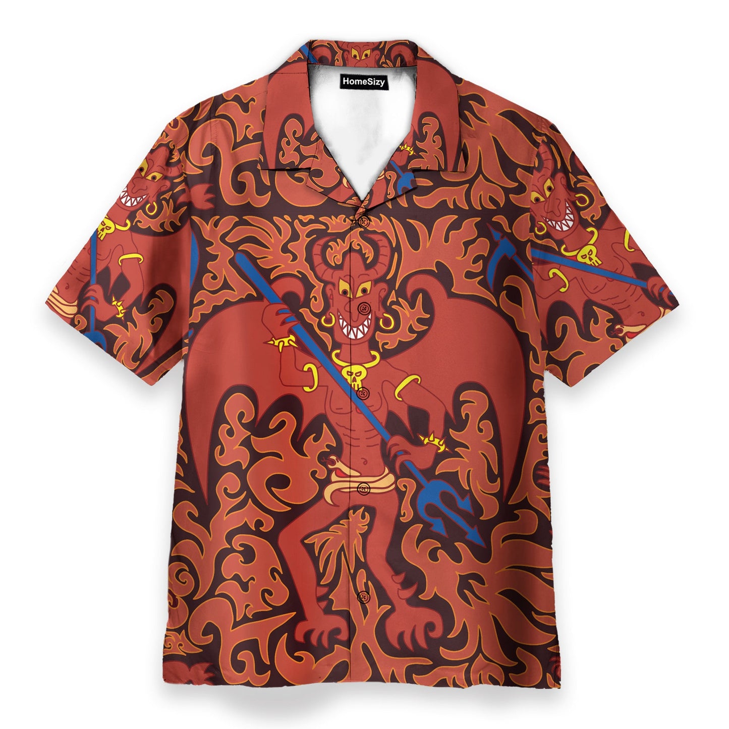 Cartoon Styled Demon Satanic Goth Gothic - Hawaiian Shirt