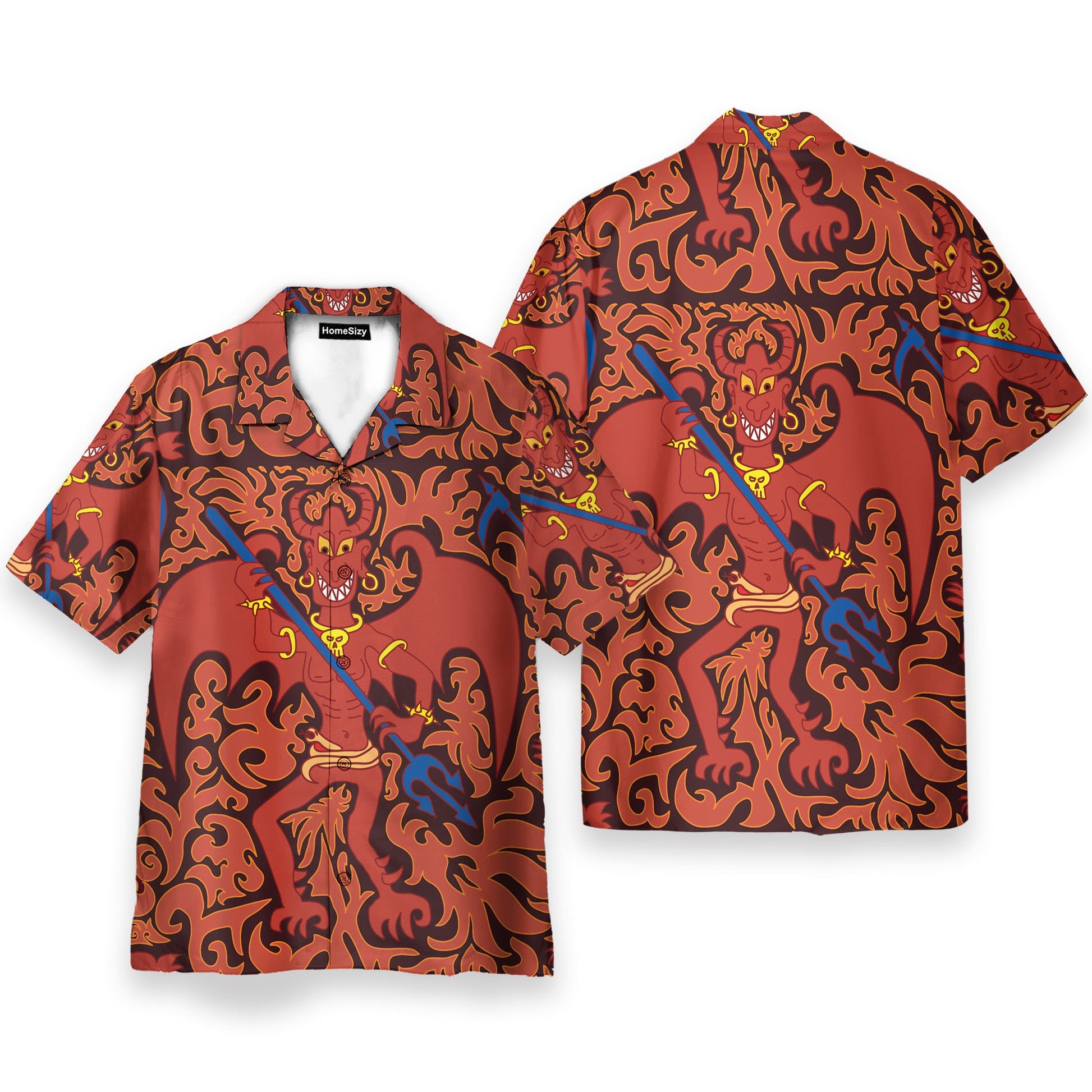 Cartoon Styled Demon Satanic Goth Gothic - Hawaiian Shirt