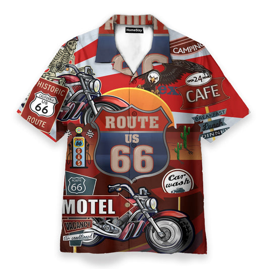 Historic US Route 66 Skull Roam Around Route - Hawaiian Shirt
