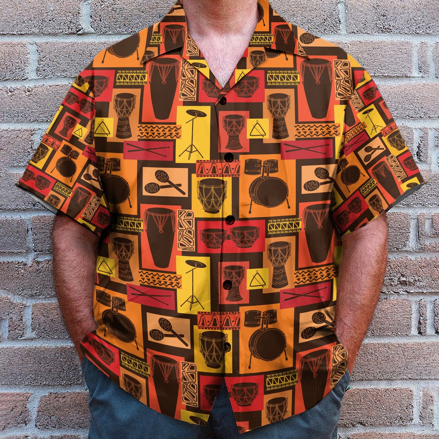 Drums Percussion Sets Egyptian - Hawaiian Shirt & Beach Shorts