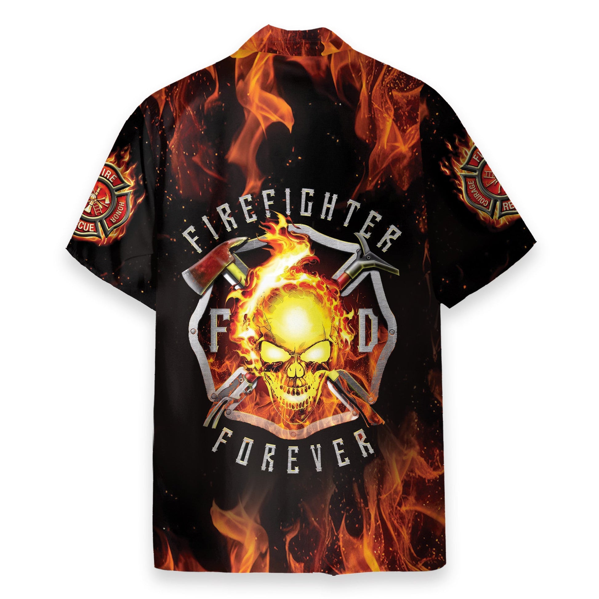 Firefighter Old Time American Thick-Skinned Warrior - Hawaiian Shirt