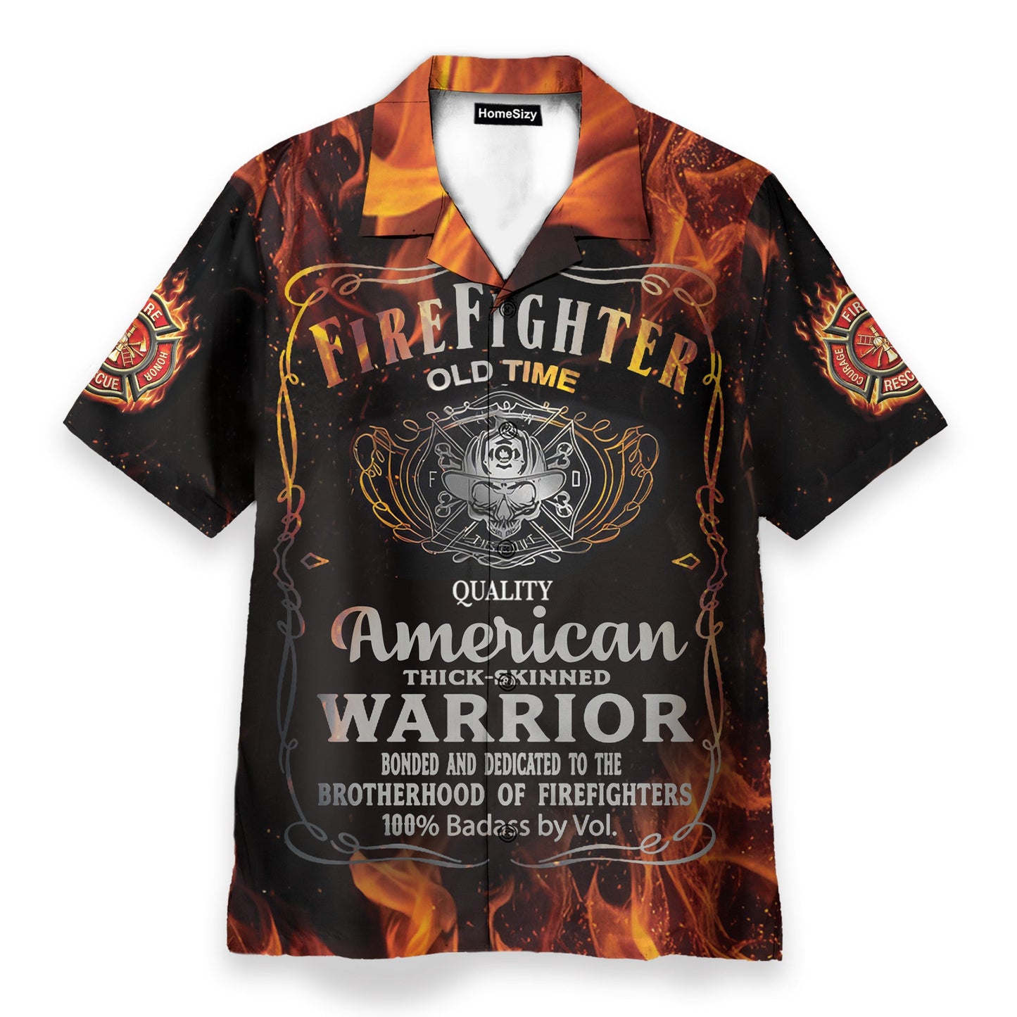 Firefighter Old Time American Thick-Skinned Warrior - Hawaiian Shirt