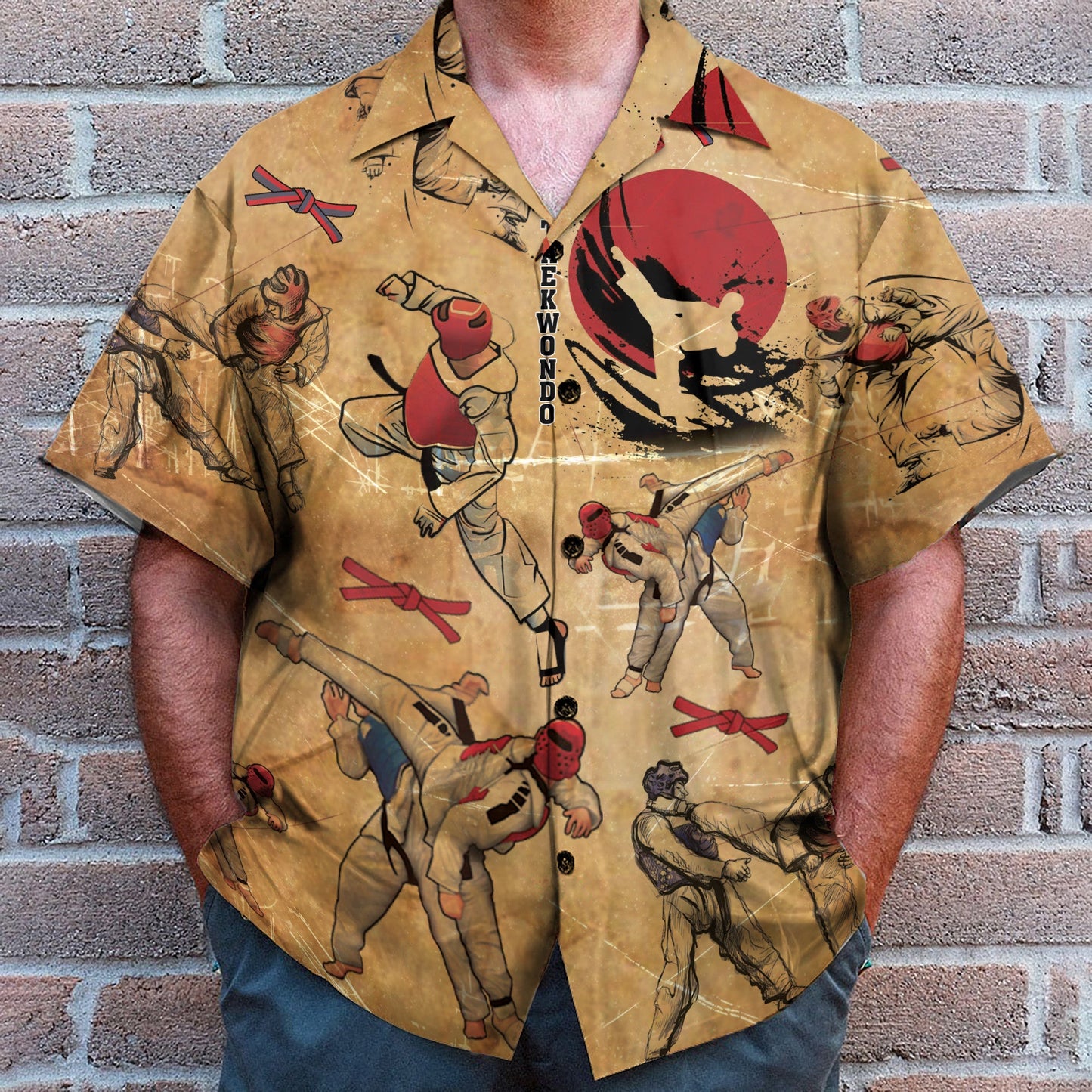 Taekwondo Fighting Korea Style - Hawaiian Shirt