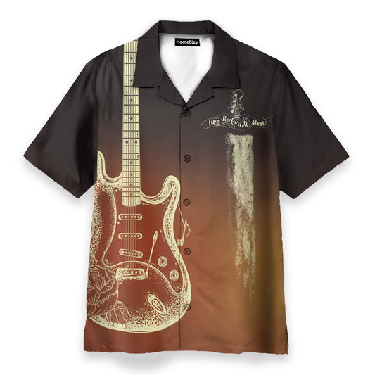 Live Rock And Roll Music Guitar Rock - Hawaiian Shirt