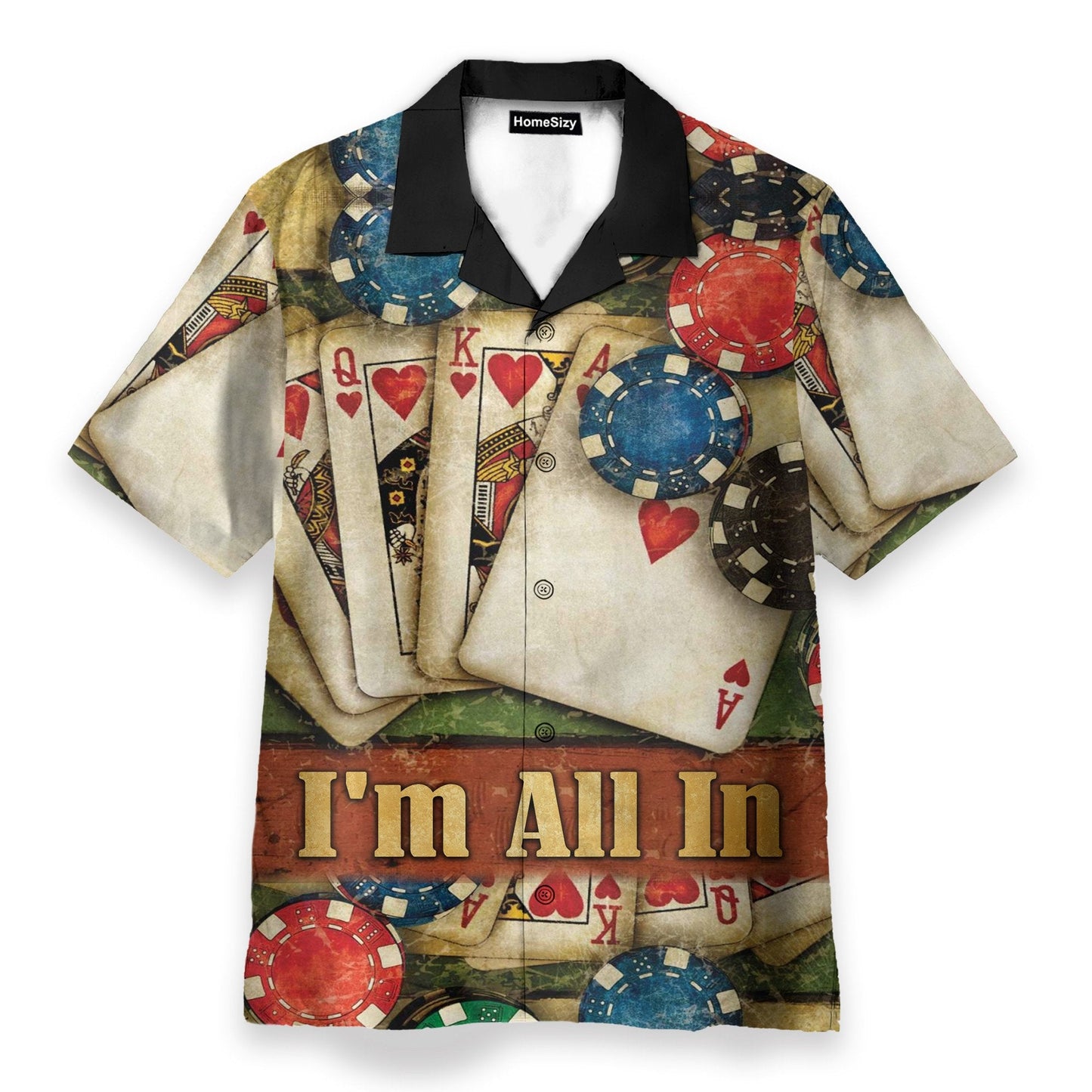 Poker I'm All In Men's Button's Up Shirts - Hawaiian Shirt