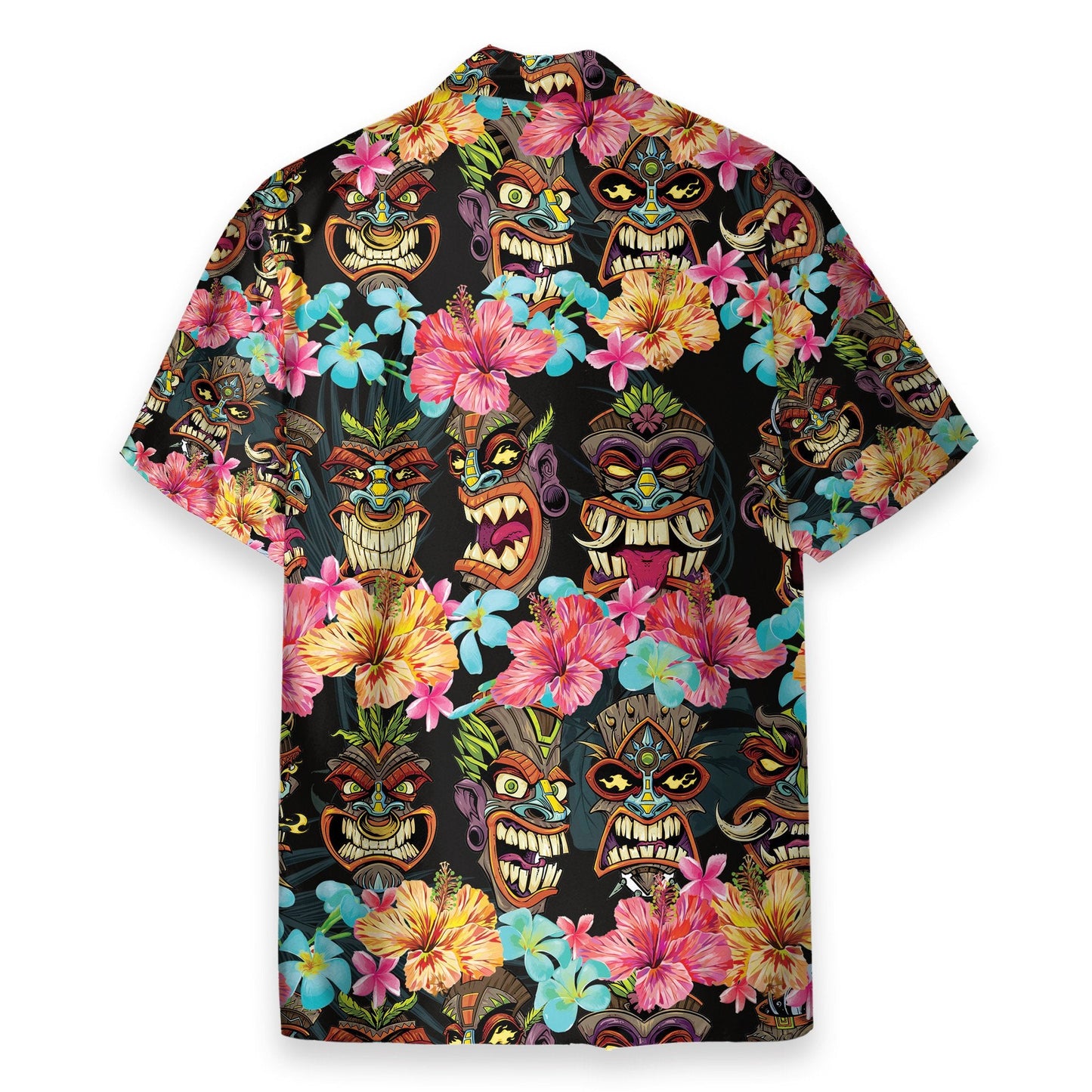 Aloha Summer Tiki Tiki Head - Hawaiian Shirt & Beach Shorts