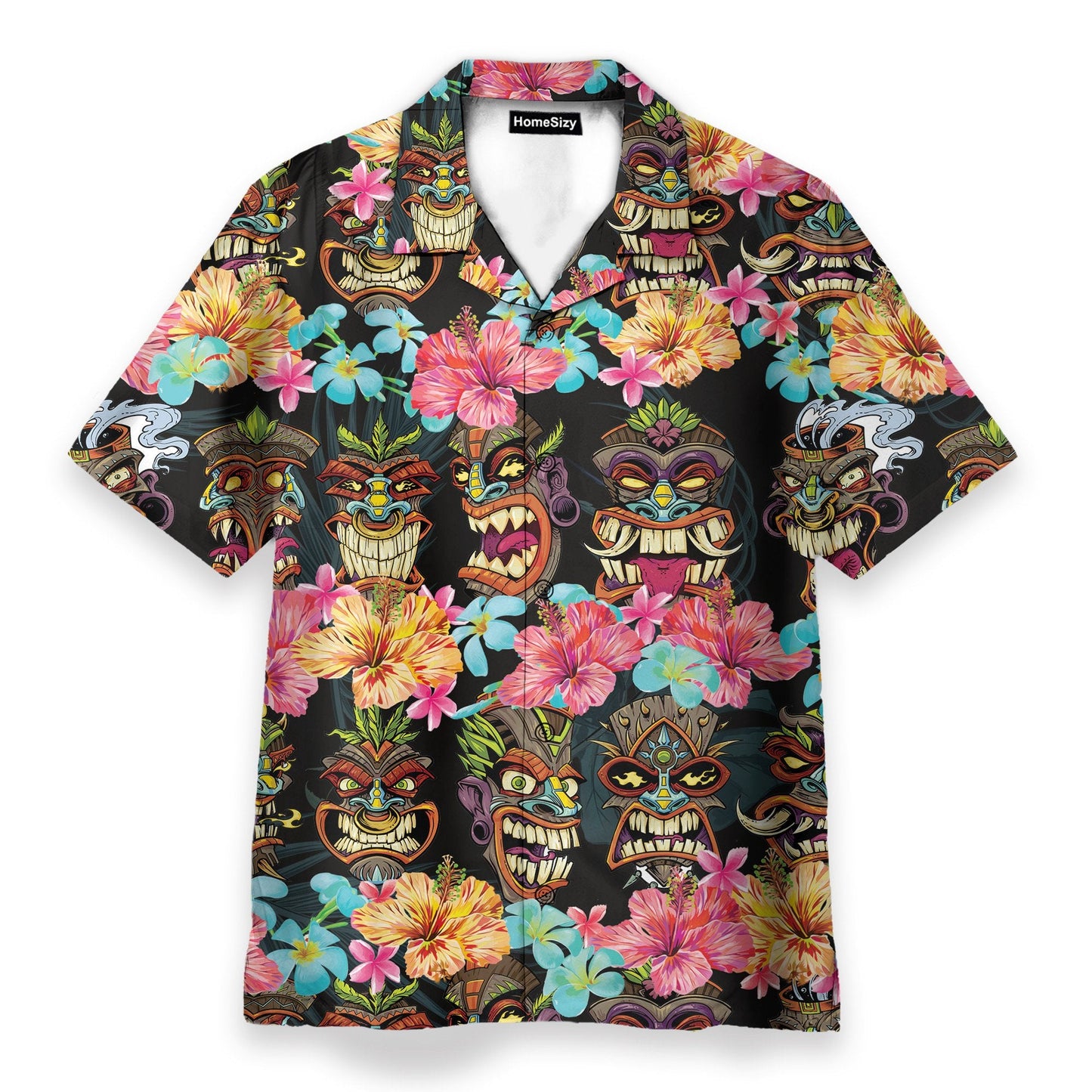 Aloha Summer Tiki Tiki Head - Hawaiian Shirt & Beach Shorts
