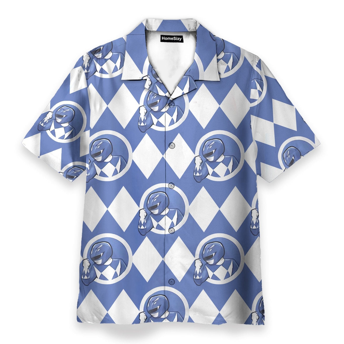Mighty Morphin Power Rangers Blue Ranger Cosplay Costume - Hawaiian Shirt & Beach Shorts