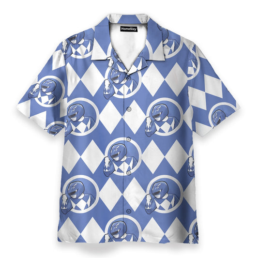 Mighty Morphin Power Rangers Blue Ranger Cosplay Costume - Hawaiian Shirt & Beach Shorts