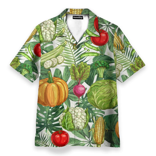 Vegetables Funny Button's Up Shirts - Hawaiian Shirt & Beach Shorts
