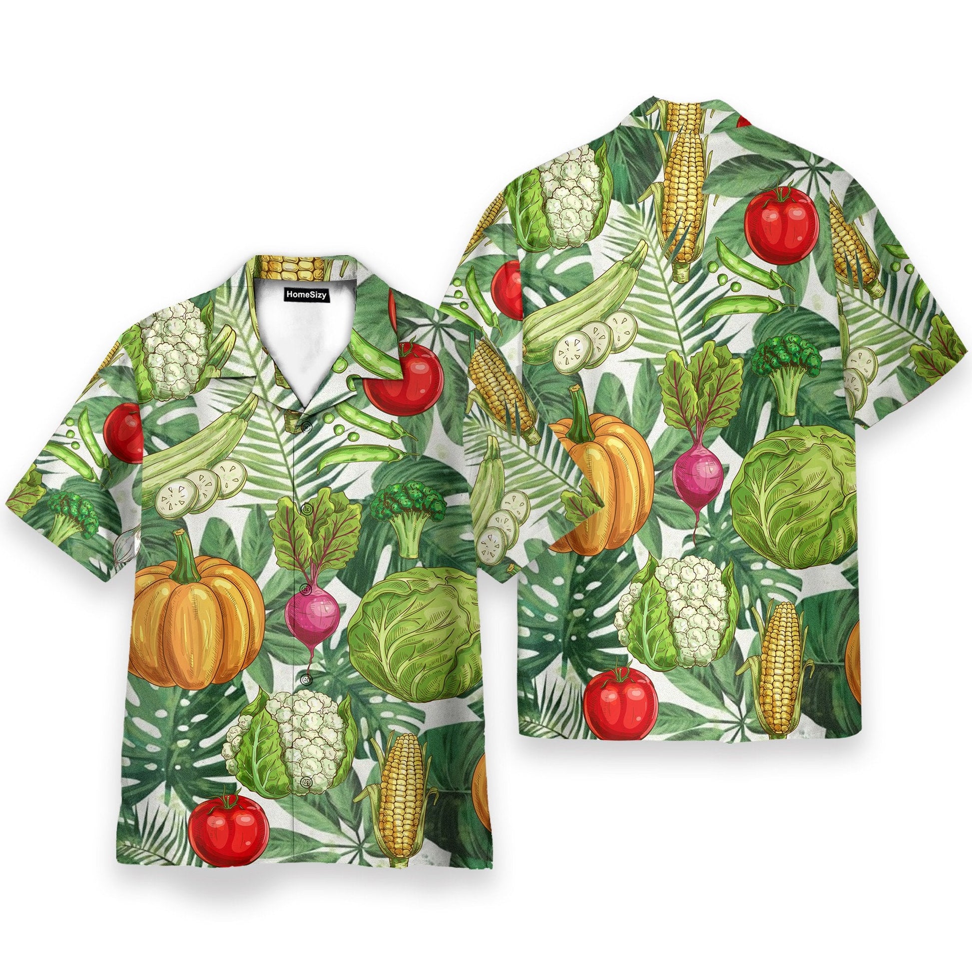 Vegetables Funny Button's Up Shirts - Hawaiian Shirt & Beach Shorts