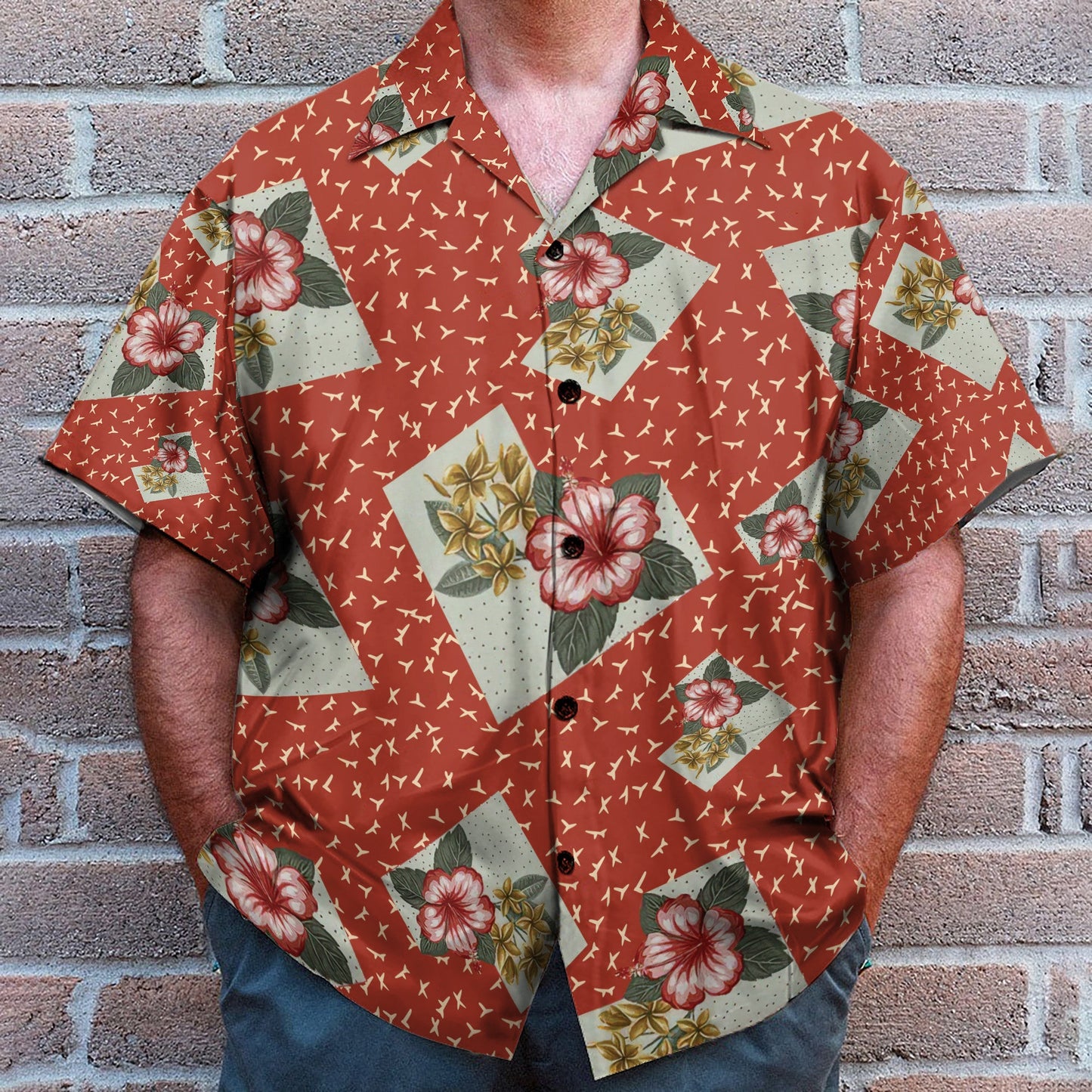 Herbert I McDunnough Nicolas Cage In Raising Arizona Cosplay Costume - Hawaiian Shirt & Beach Shorts