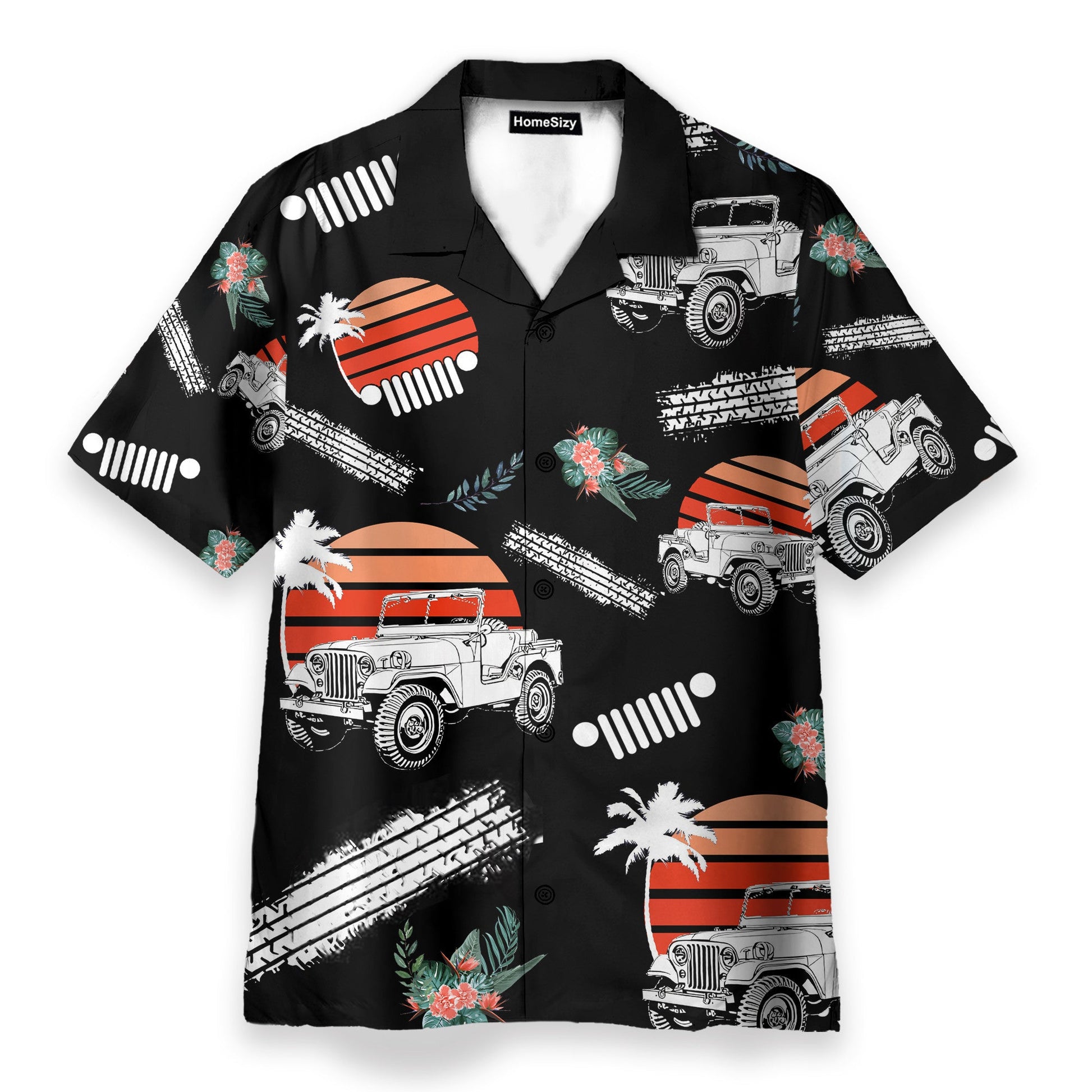 Jeep Car Retro Vintage Tropical - Hawaiian Shirt