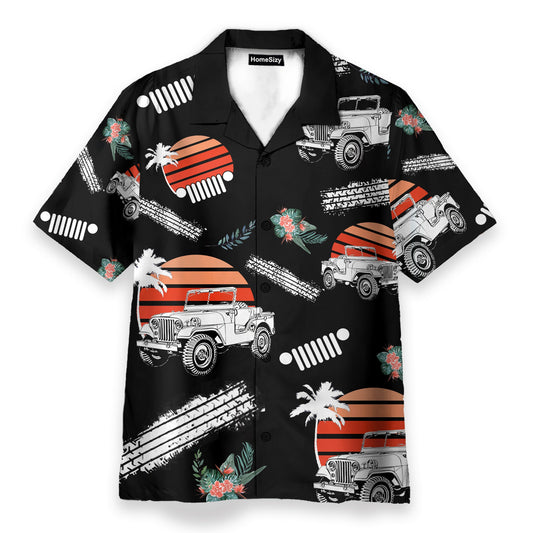 Jeep Car Retro Vintage Tropical - Hawaiian Shirt