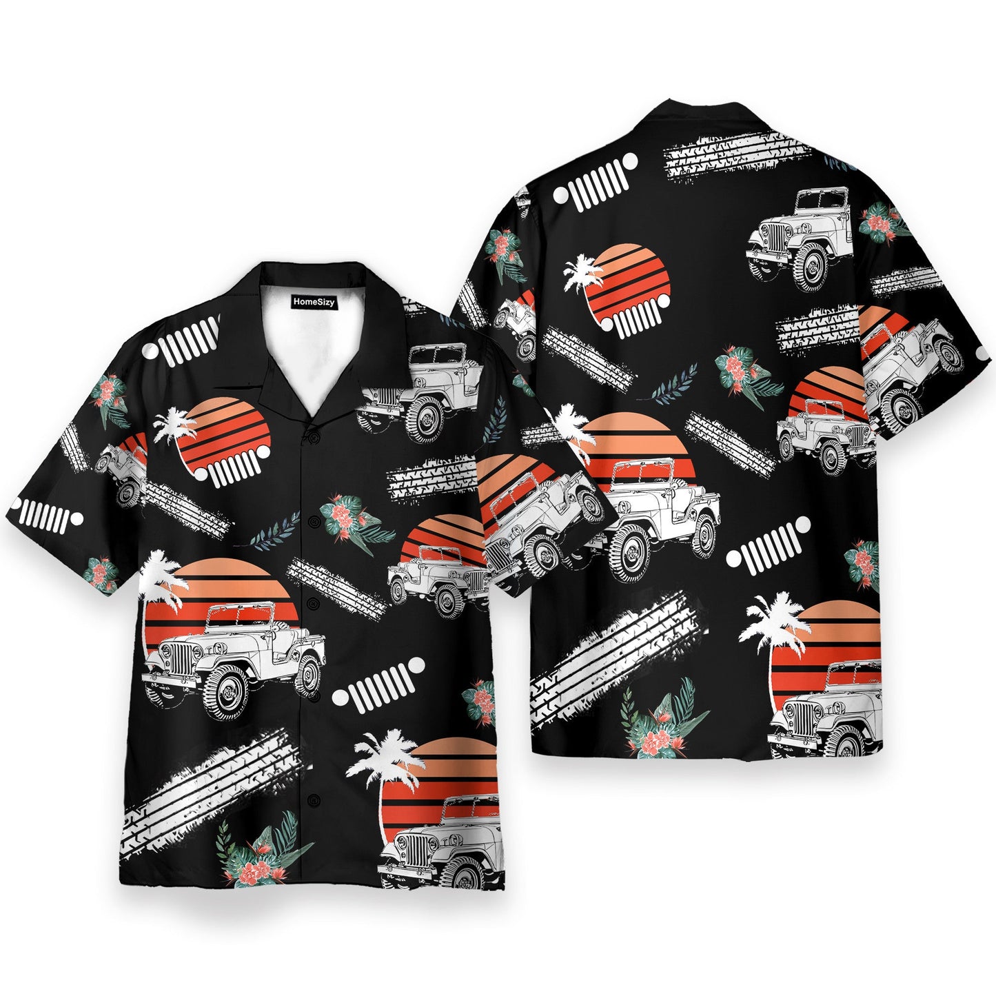 Jeep Car Retro Vintage Tropical - Hawaiian Shirt