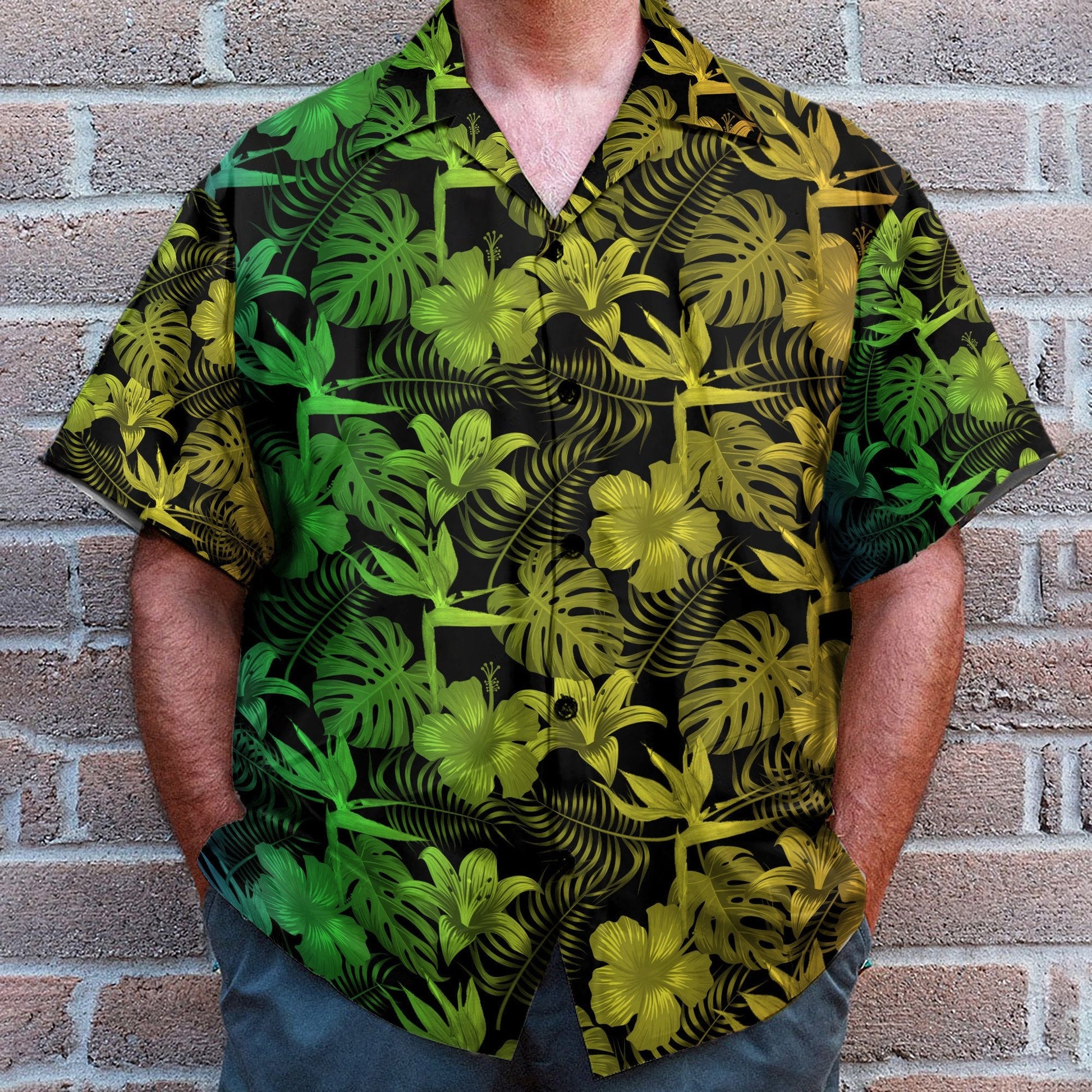 Light Colorful Tropical - Hawaiian Shirt & Beach Shorts