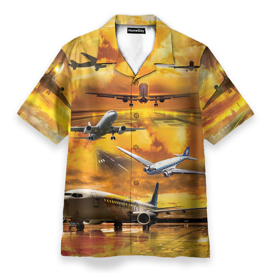 Planes Men's Button's Up Shirts - Hawaiian Shirt