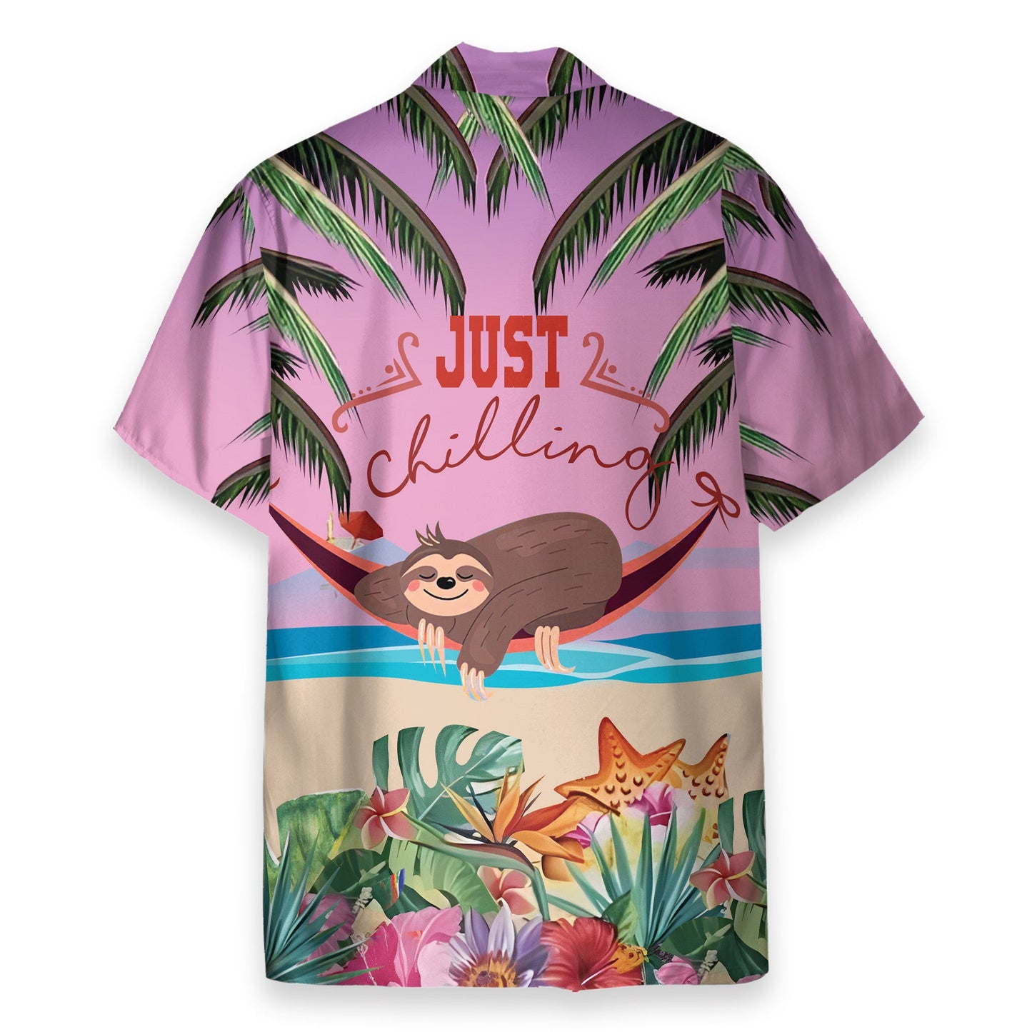Sloth Just Chilling Funny Button's Up Shirts - Hawaiian Shirt