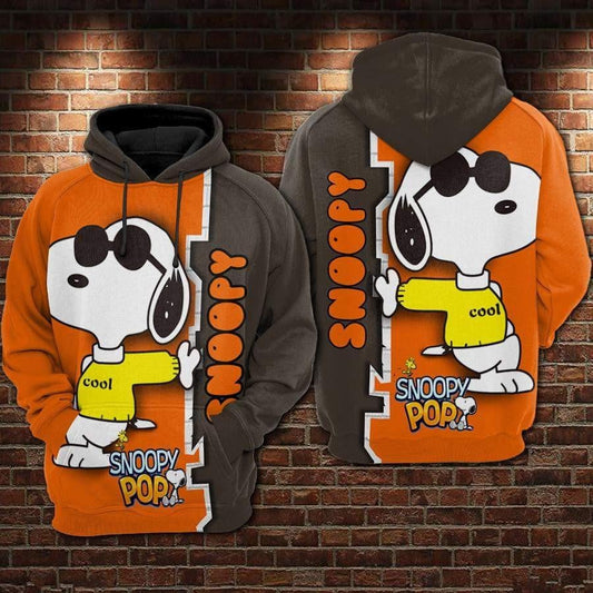 Snoopy The Peanuts, Cool Snoopy Pop Aop Hoodie