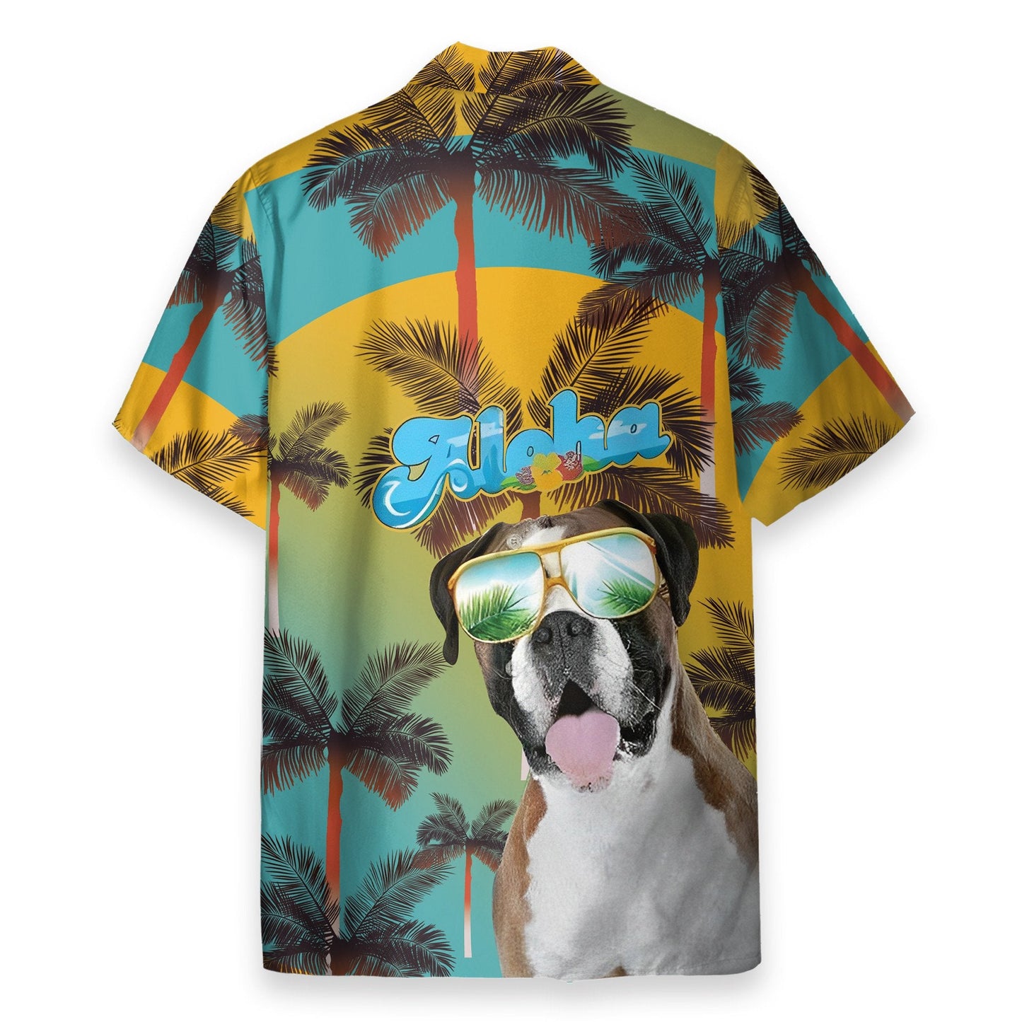 Aloho Summer Boxer Dog - Hawaiian Shirt